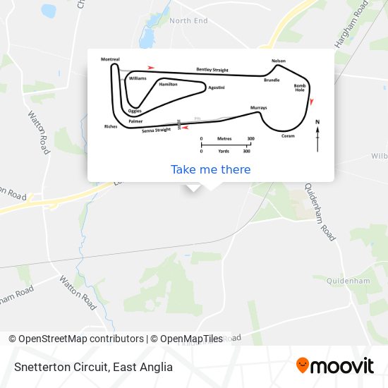 Snetterton Circuit map