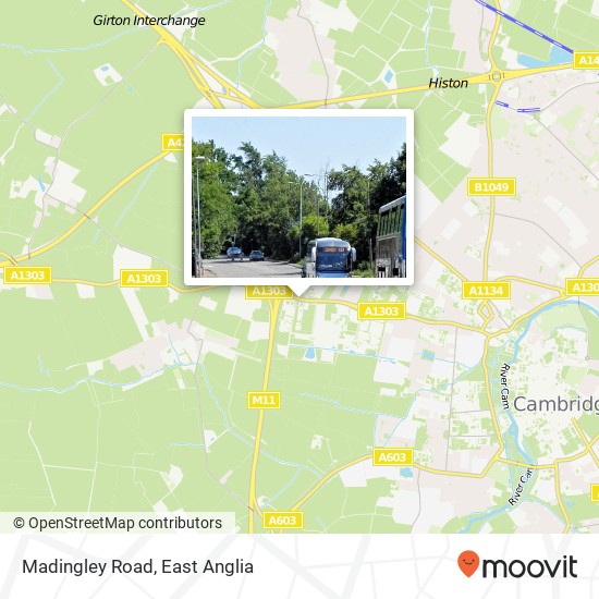Madingley Road map