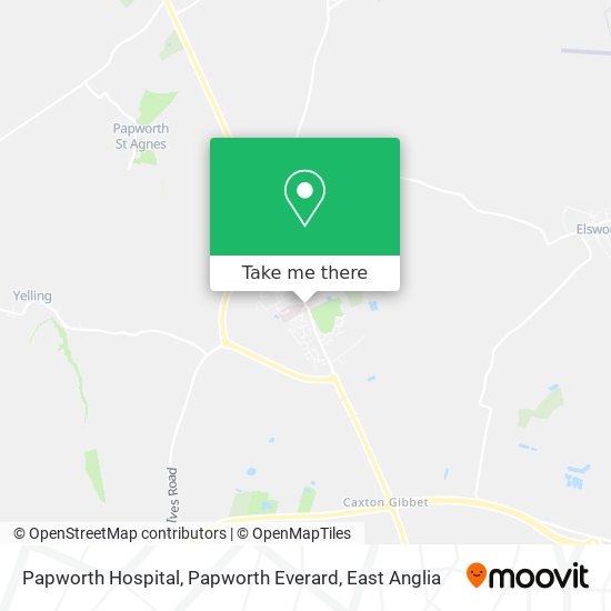 Papworth Hospital, Papworth Everard map