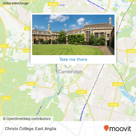 Christs College map