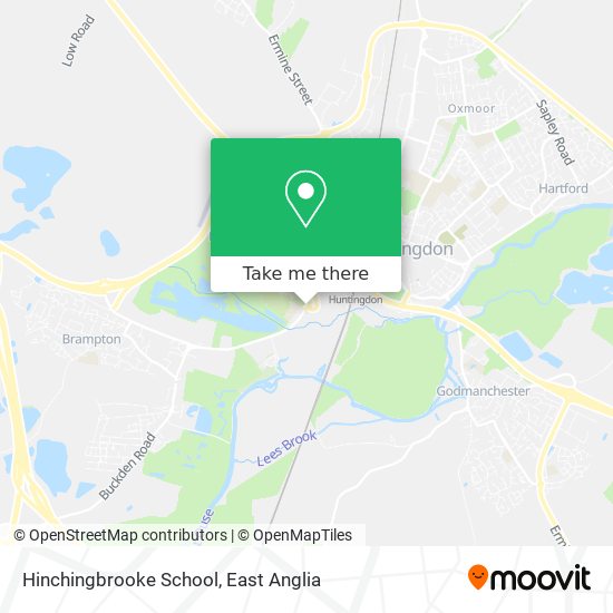 Hinchingbrooke School map