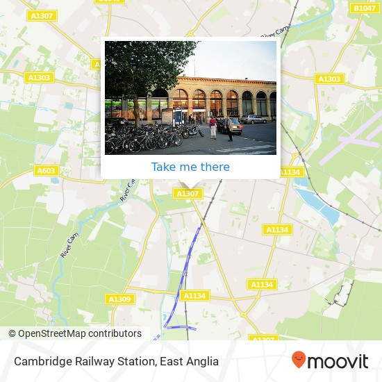 Cambridge Railway Station map