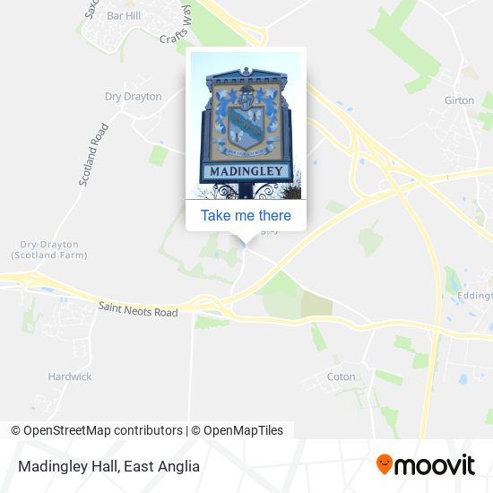 Madingley Hall map