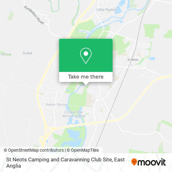 St Neots Camping and Caravanning Club Site map