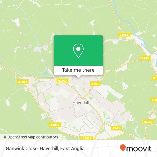 Ganwick Close, Haverhill map