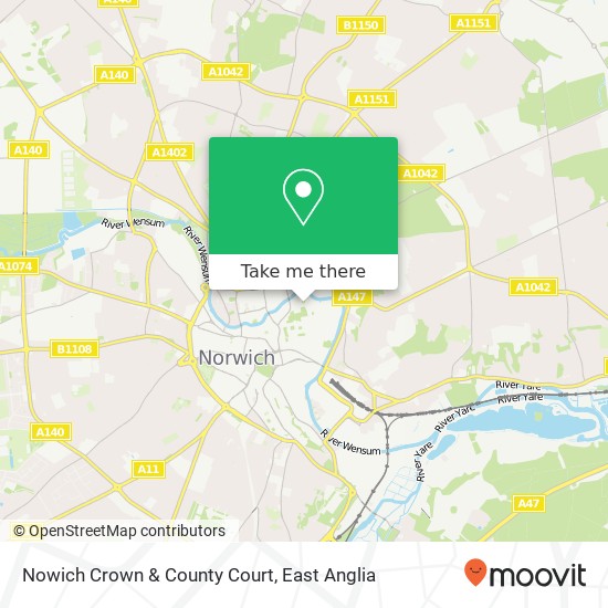 Nowich Crown & County Court map