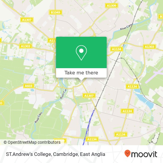 ST.Andrew's College, Cambridge map