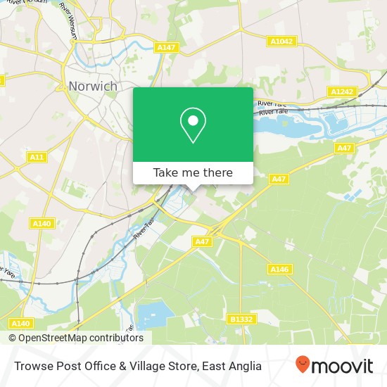 Trowse Post Office & Village Store map