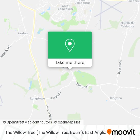 The Willow Tree (The Willow Tree, Bourn) map