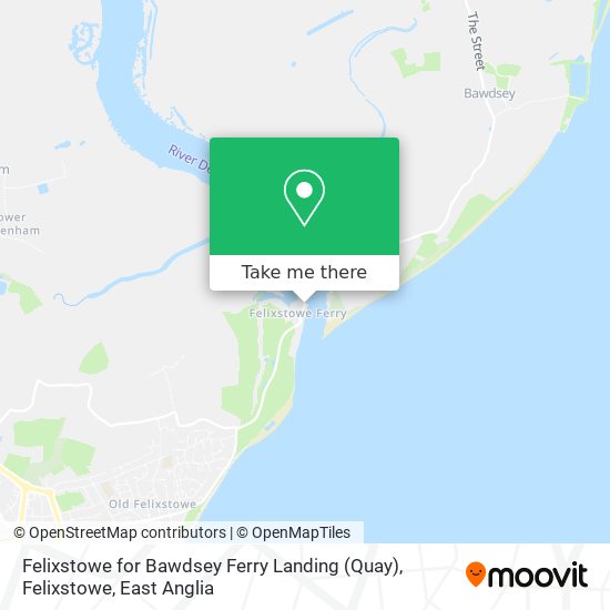 Felixstowe for Bawdsey Ferry Landing (Quay), Felixstowe map