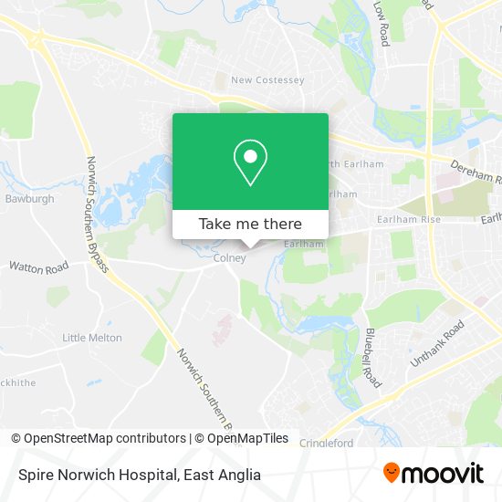 Spire Norwich Hospital map