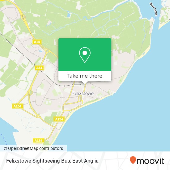 Felixstowe Sightseeing Bus map
