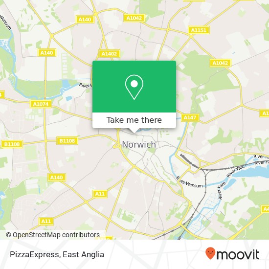 PizzaExpress map