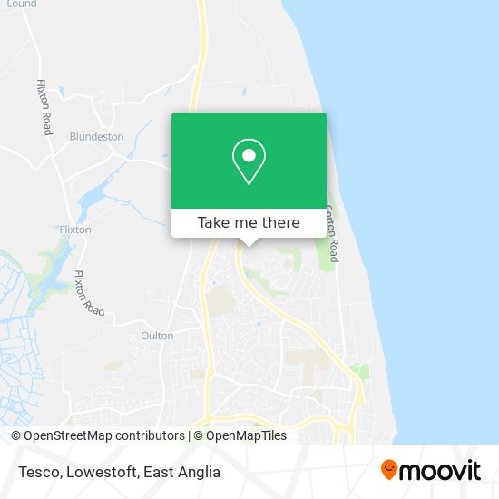 Tesco, Lowestoft map