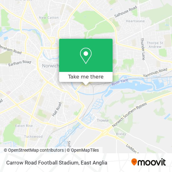 Carrow Road Football Stadium map