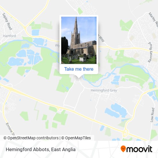 Hemingford Abbots map