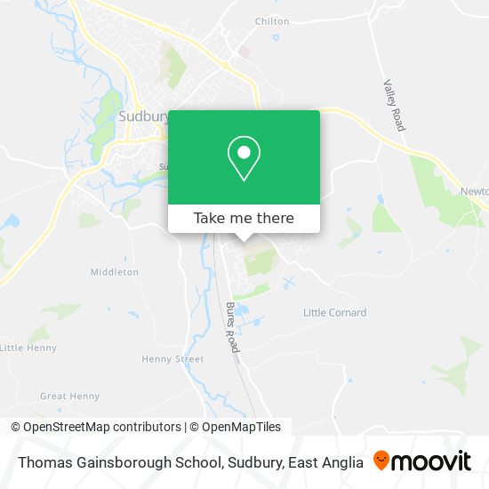 Thomas Gainsborough School, Sudbury map