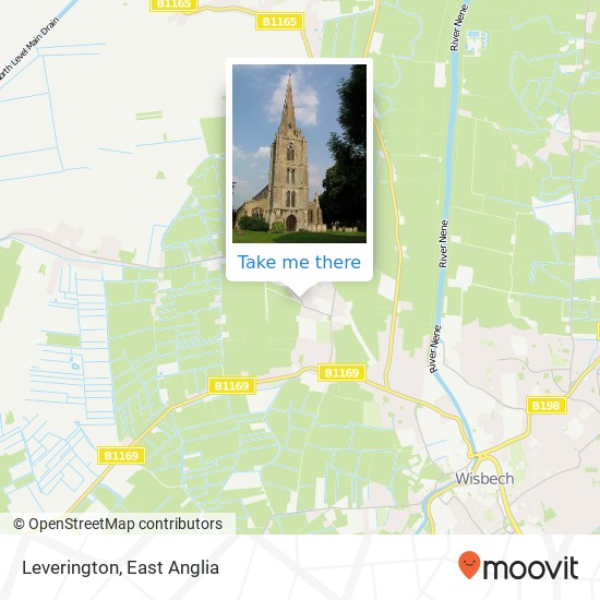 Leverington map