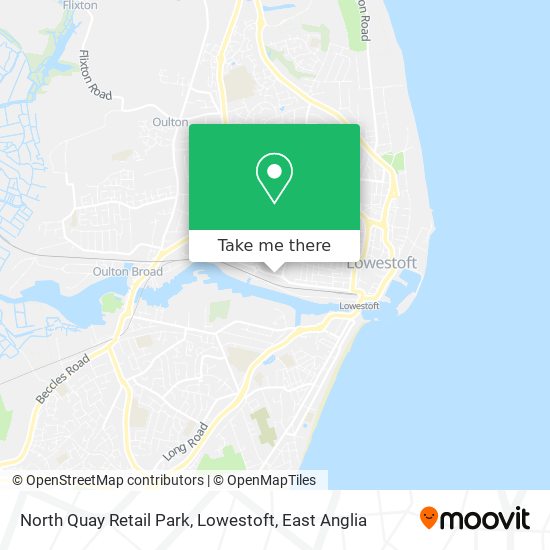 North Quay Retail Park, Lowestoft map