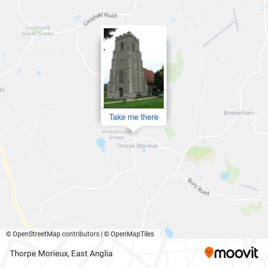 Thorpe Morieux map