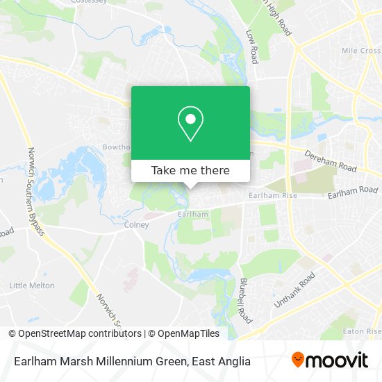 Earlham Marsh Millennium Green map