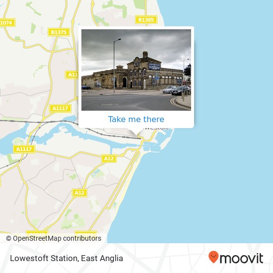 Lowestoft Station map