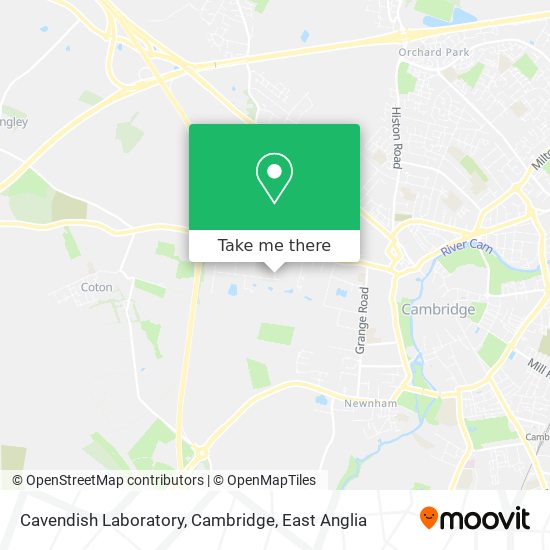 Cavendish Laboratory, Cambridge map