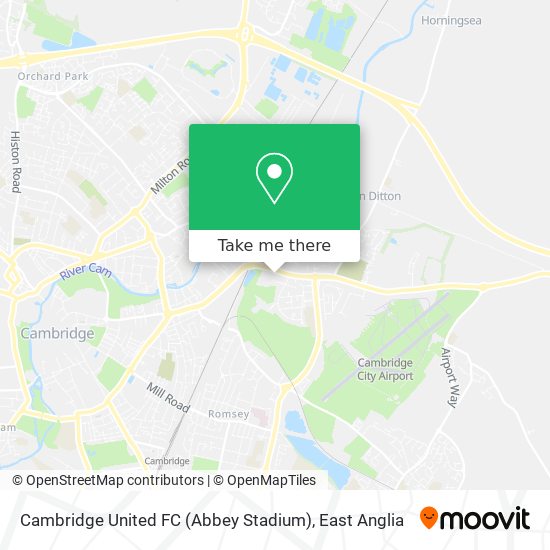 Cambridge United FC (Abbey Stadium) map