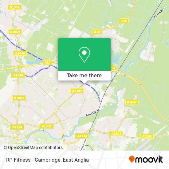 RP Fitness - Cambridge map