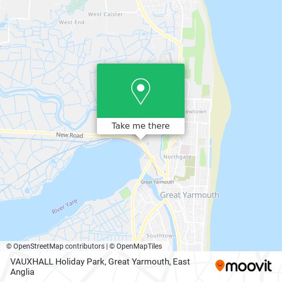 VAUXHALL Holiday Park, Great Yarmouth map