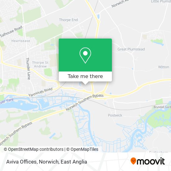 Aviva Offices, Norwich map