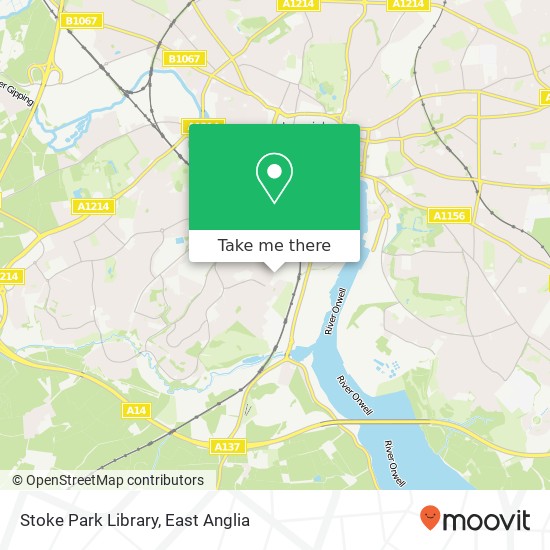 Stoke Park Library map