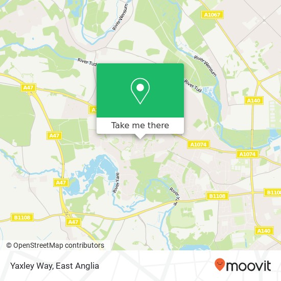 Yaxley Way map