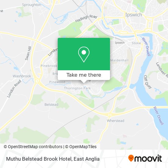 Muthu Belstead Brook Hotel map