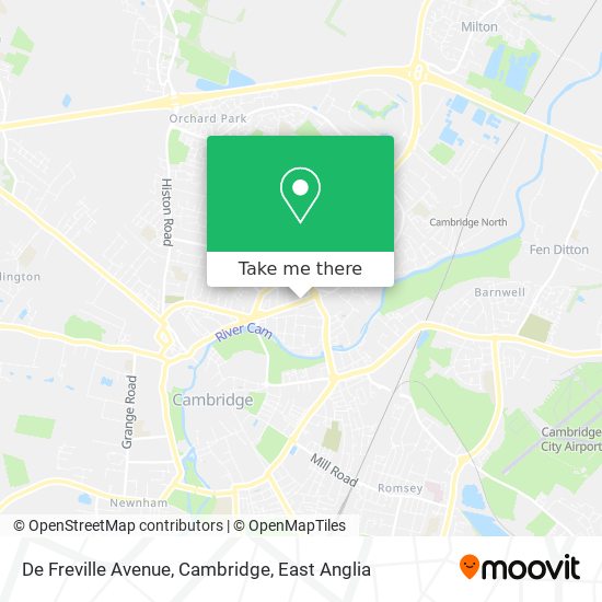 De Freville Avenue, Cambridge map