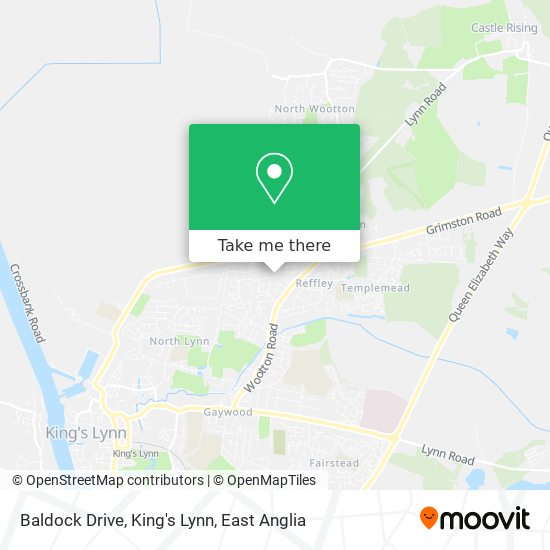 Baldock Drive, King's Lynn map