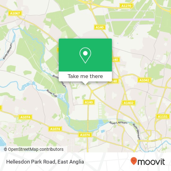 Hellesdon Park Road map