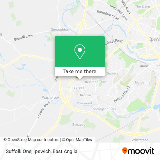 Suffolk One, Ipswich map