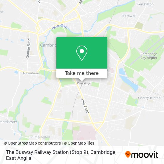 The Busway Railway Station (Stop 9), Cambridge map