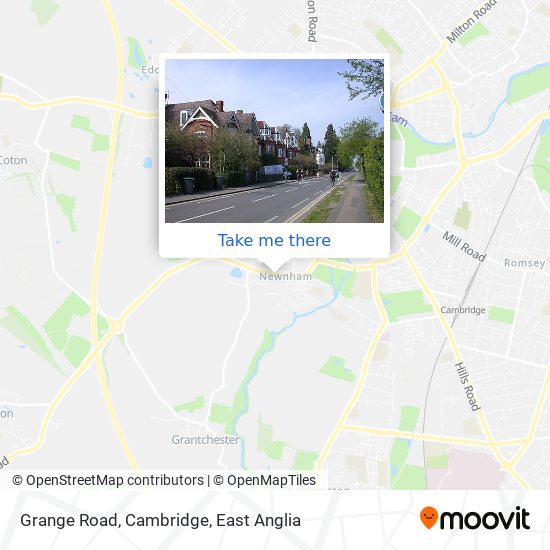 Grange Road, Cambridge map
