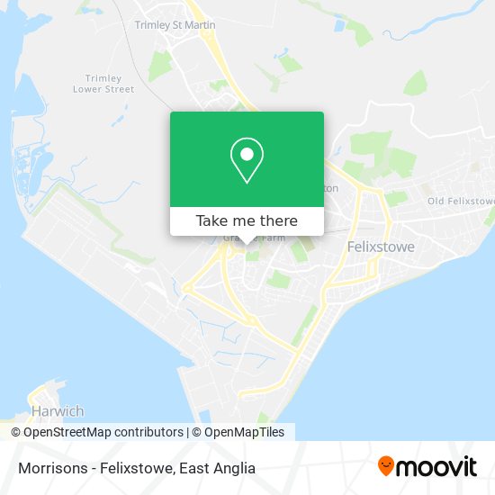 Morrisons - Felixstowe map