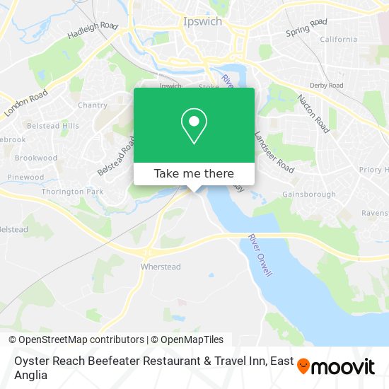 Oyster Reach Beefeater Restaurant & Travel Inn map