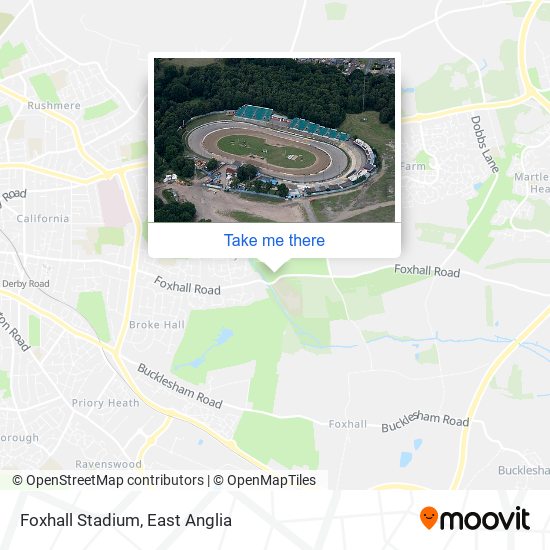 Foxhall Stadium map