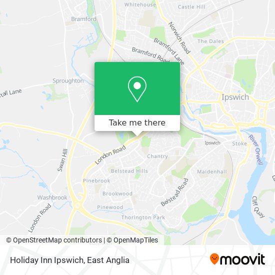 Holiday Inn Ipswich map