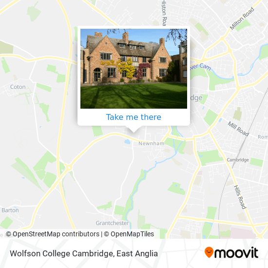 Wolfson College Cambridge map