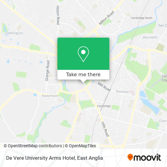 De Vere University Arms Hotel map