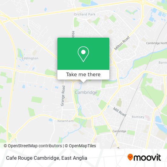 Cafe Rouge Cambridge map