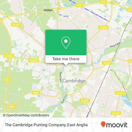 The Cambridge Punting Company map