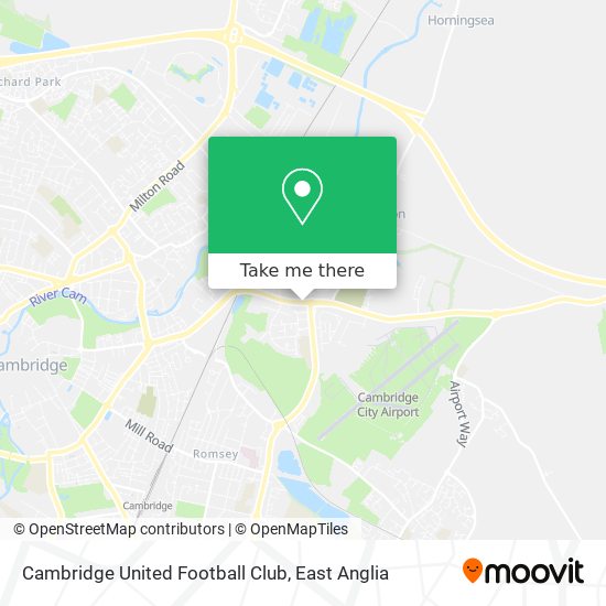 Cambridge United Football Club map
