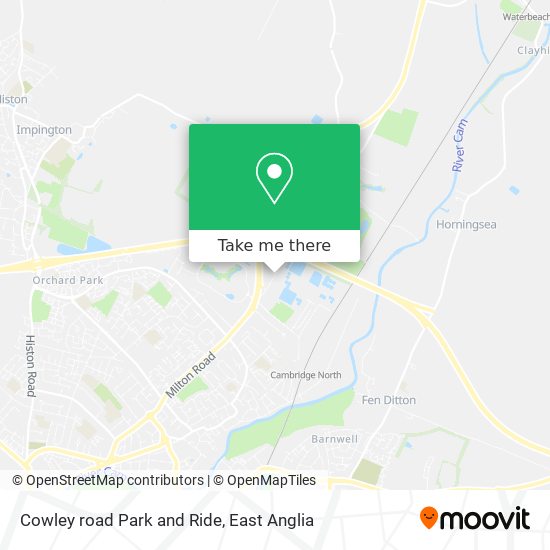 Cowley road Park and Ride map